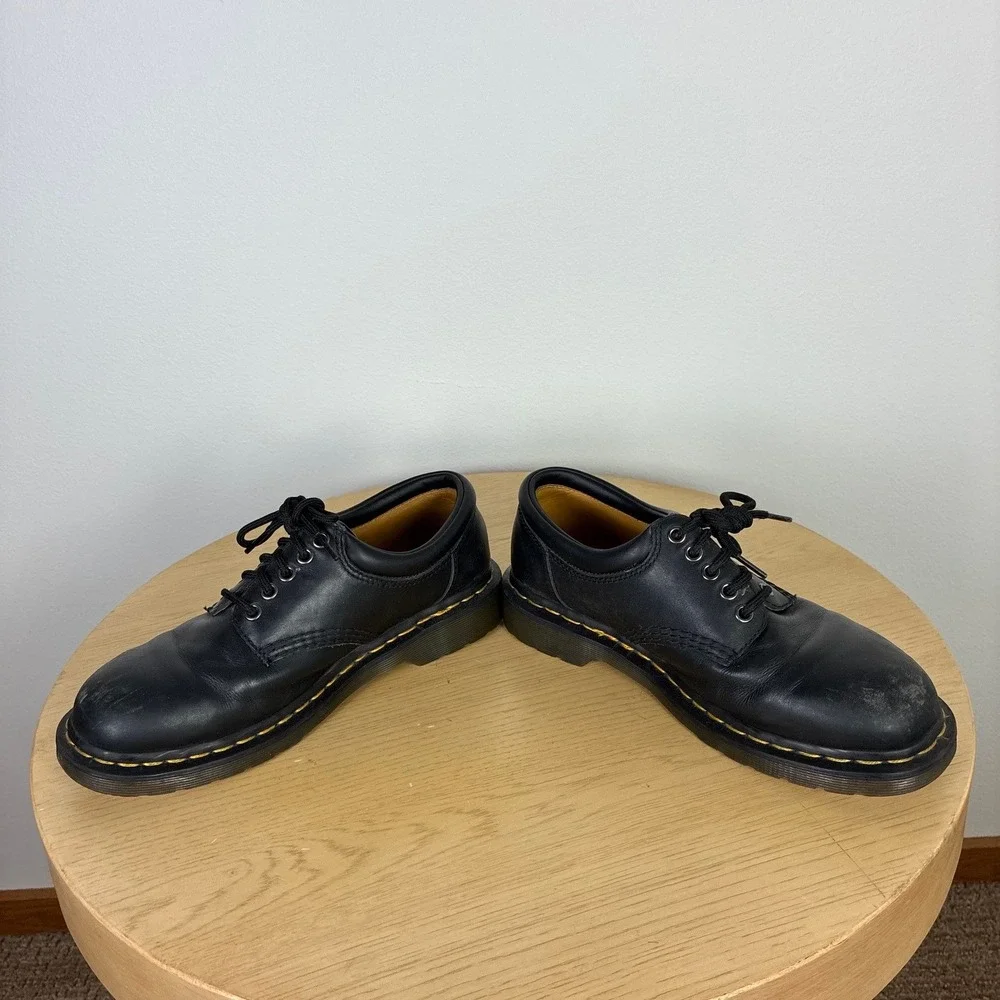 Dr. Martens 8053 Leather 5-Eye Padded Collar Shoes Mens 8 90s Retro Y2K Chunky